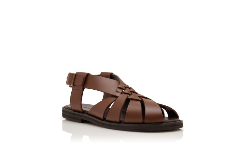 Zale, Dark Brown Calf Leather Sandals - US$1,045.00